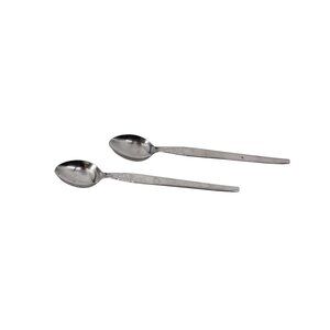 2 National Silver Co Iced Tea Spoon Stainless Steel 1960's Vintage 93778